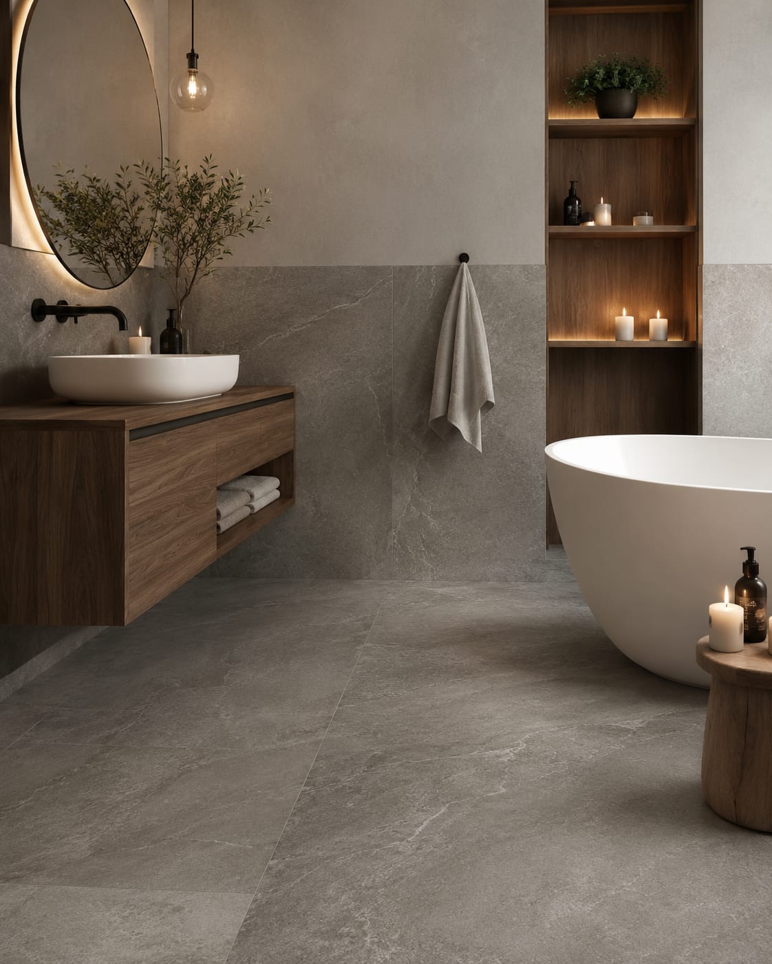 Керамогранит серый Alpine Floor 1